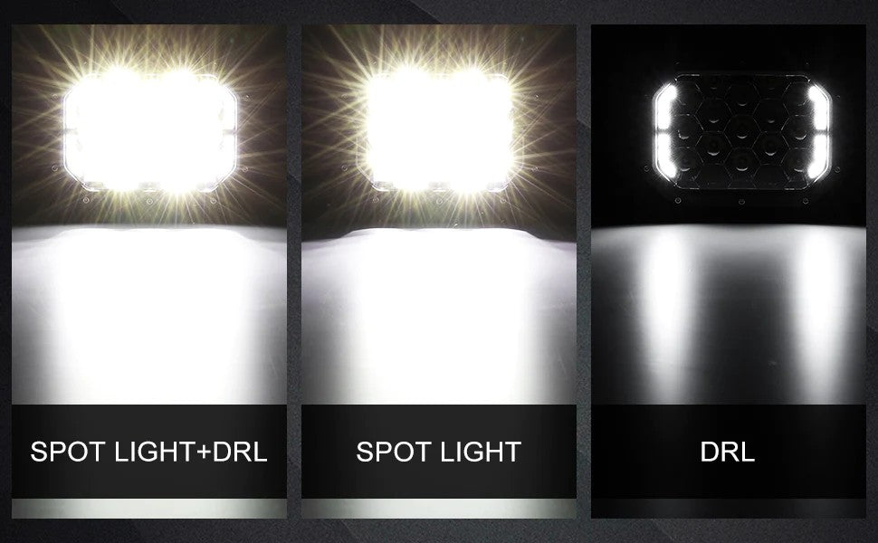 Alimentation & Éclairage - Auxbeam | Feux de route blancs avec DRL - 7x5 pouces  (2 pièces) - outpost-shop.com