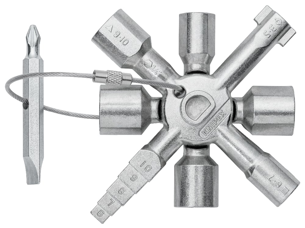 Clé universelle Knipex TwinKey pour armoires de commande
