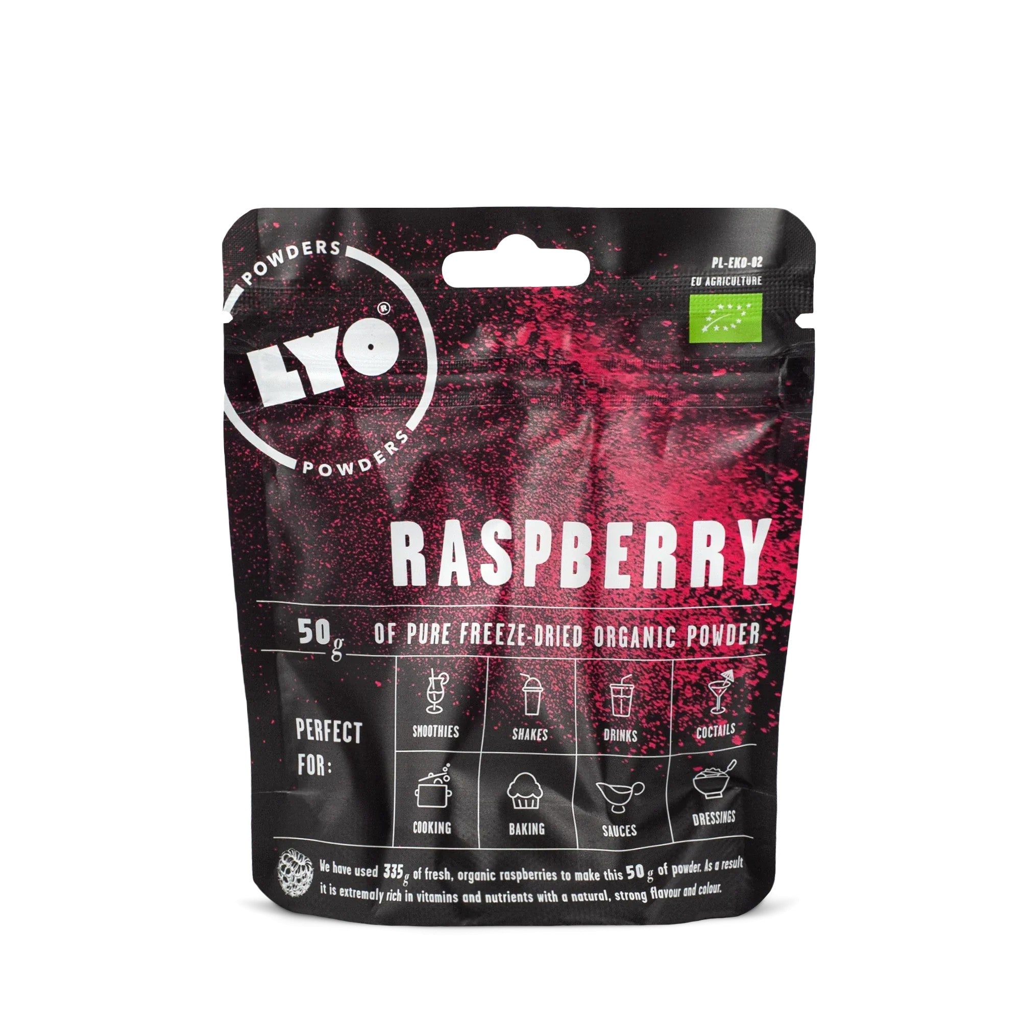 Petit-déjeuner - Lyofood® | Poudre de framboises biologiques 50g - outpost-shop.com
