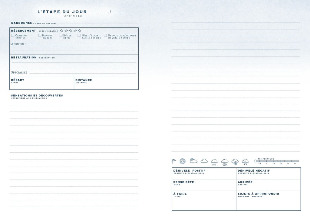 ÉQUIPEMENTS - Aventura Editions | Carnet de randonnée en Français - outpost-shop.com