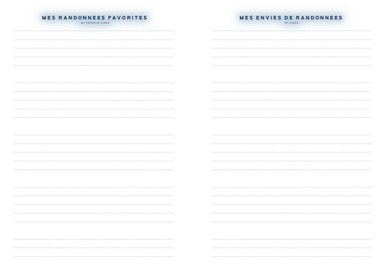 ÉQUIPEMENTS - Aventura Editions | Carnet de randonnée en Français - outpost-shop.com