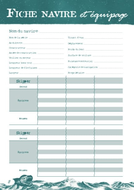 ÉQUIPEMENTS - Aventura Editions | Aventures, Carnet de navigation en Français - outpost-shop.com