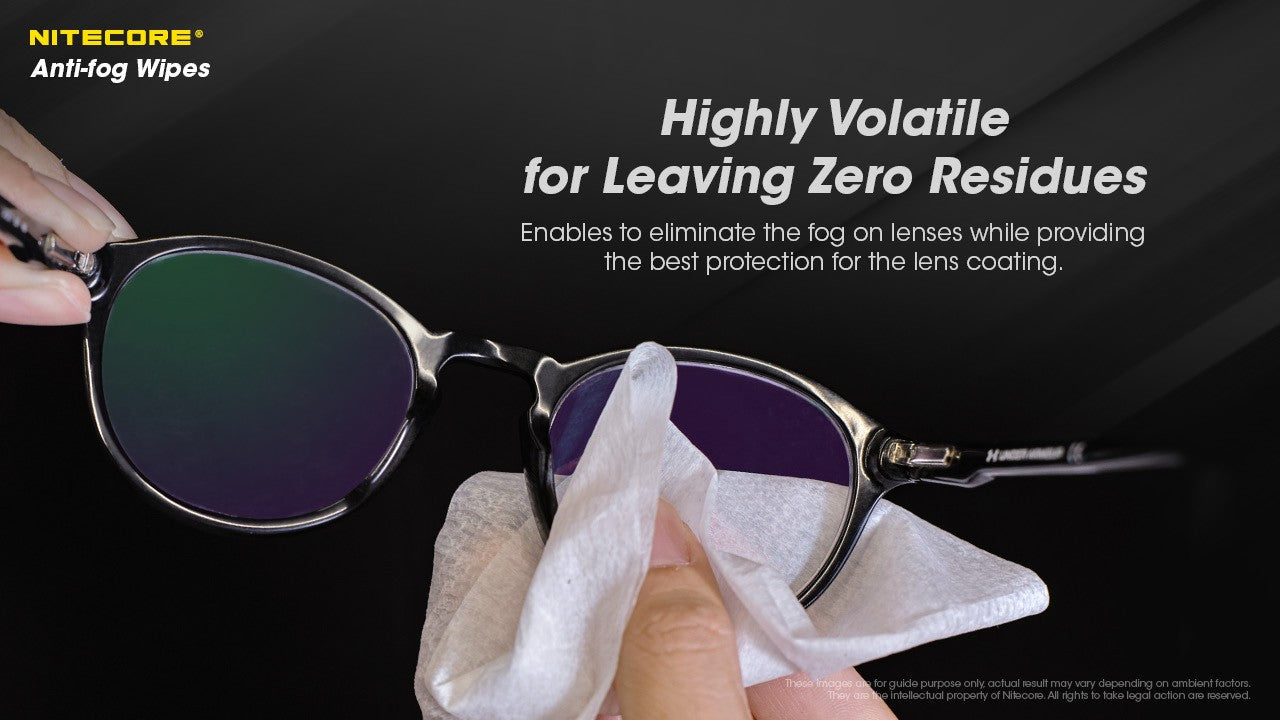 Lampes Frontales - Nitecore | Lingettes Anti-buée (60) - outpost-shop.com