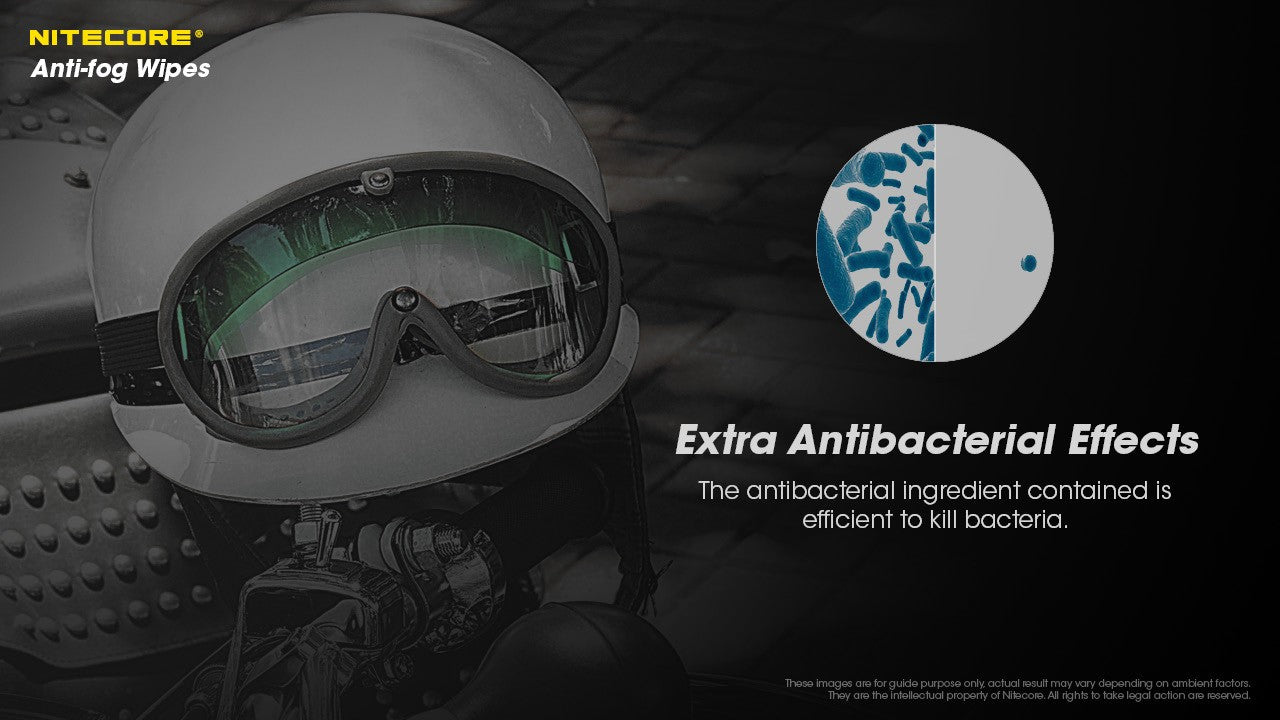 Lampes Frontales - Nitecore | Lingettes Anti-buée (60) - outpost-shop.com