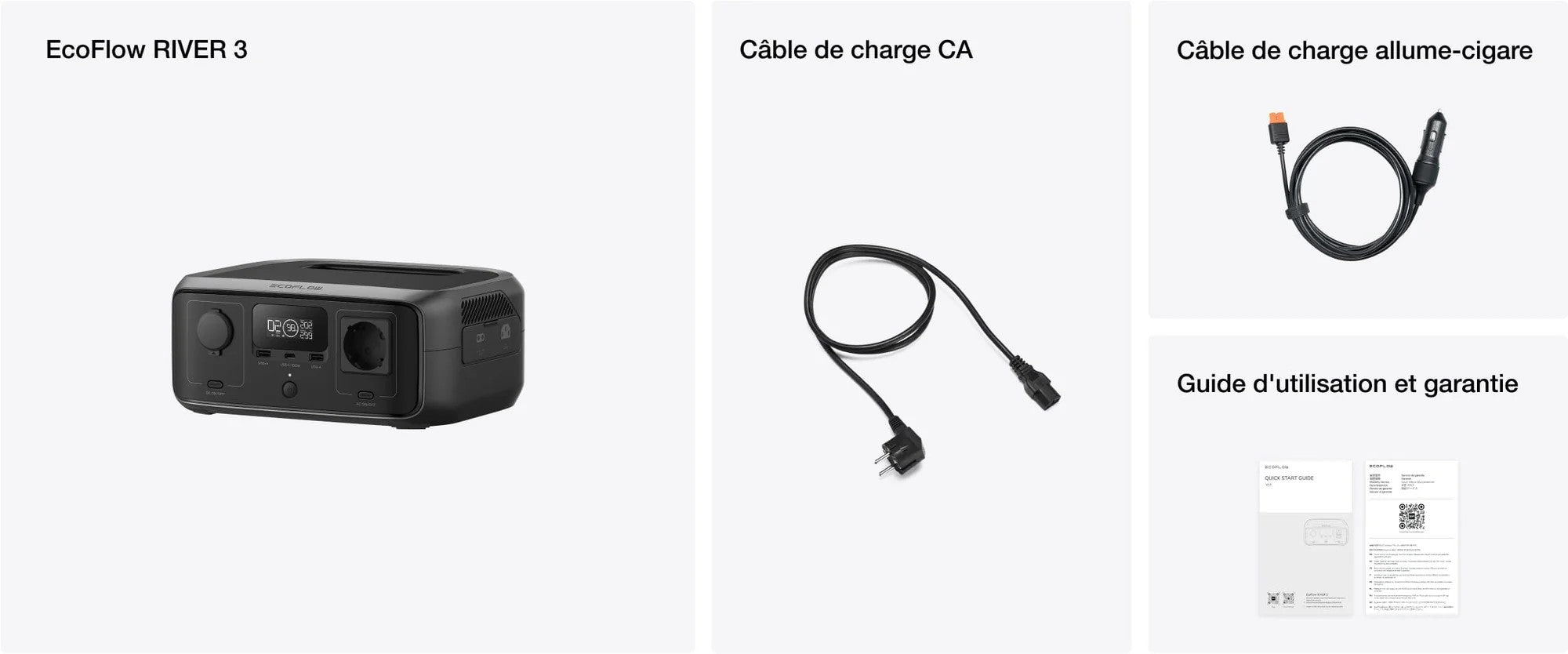 Batteries et chargeurs - Ecoflow | Station électrique portable Ecoflow River 3 - outpost-shop.com