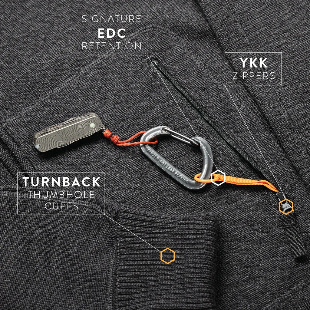 Vestes coupe-vent - Prometheus Design Werx | Orion Merino Hoodie FZ - outpost-shop.com