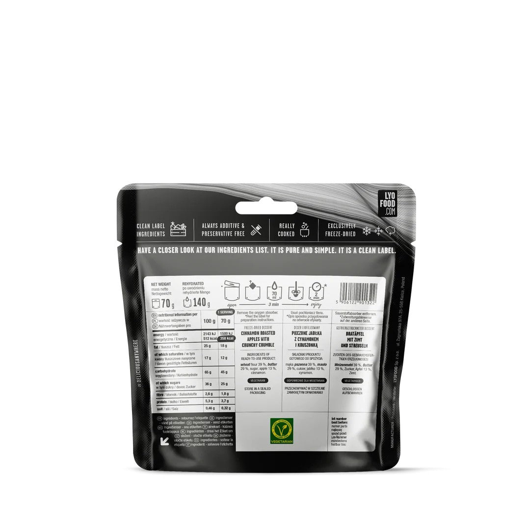 Petit-déjeuner - Lyofood® | Crumble aux pommes - outpost-shop.com
