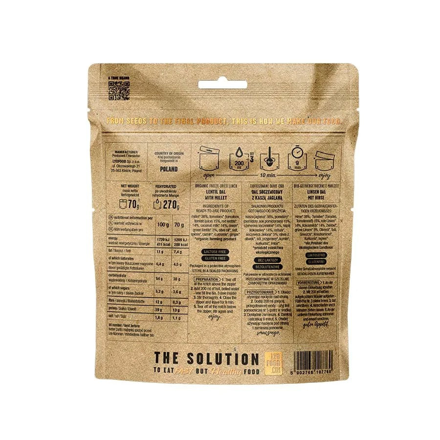 Plats - Lyofood® | Dal de lentilles bio - Bistro - outpost-shop.com