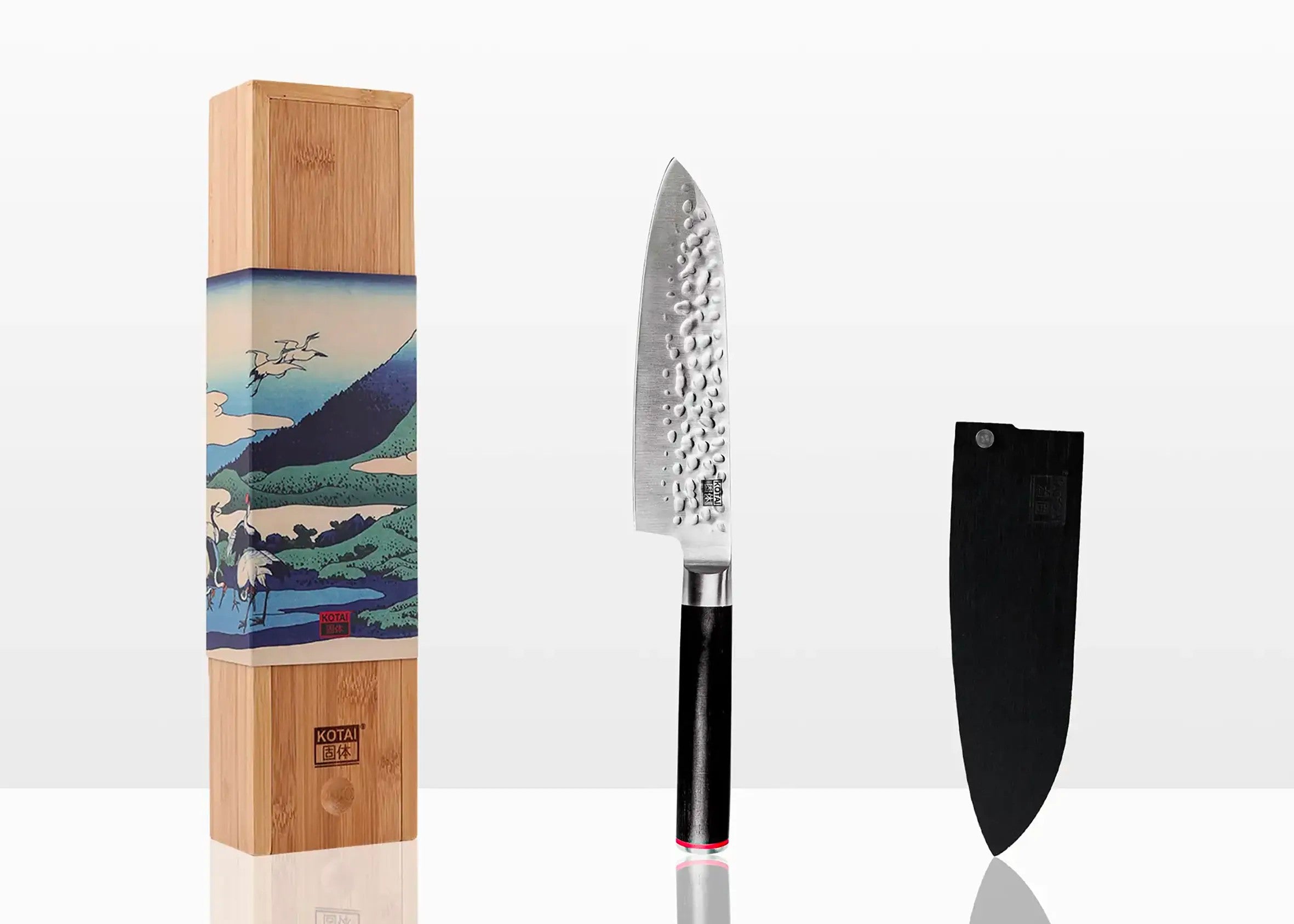 Lames Fixe - Kotai | Couteau Santoku - Lame de 180 mm - Collection Pakka - outpost-shop.com