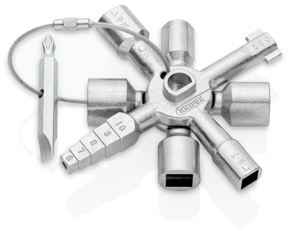 Clé universelle Knipex TwinKey pour armoires de commande