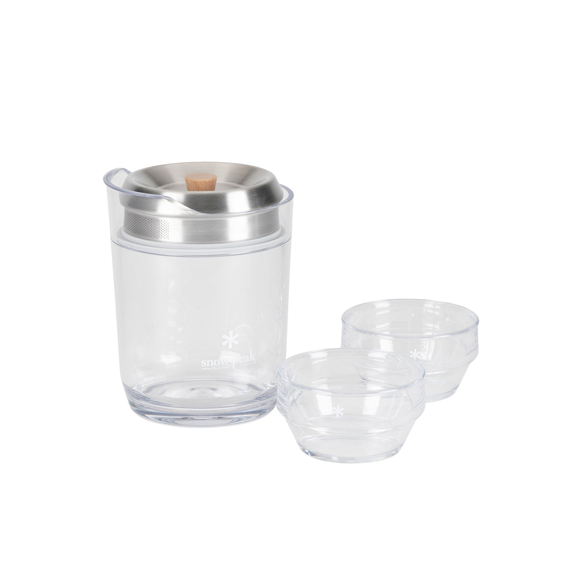 Théière transparente Snow Peak Sayou Teapot avec 2 tasses