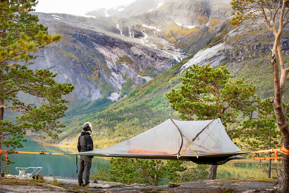 Tentsile Safari Connect — Tente suspendue 2 places, suspendu entre trois arbres