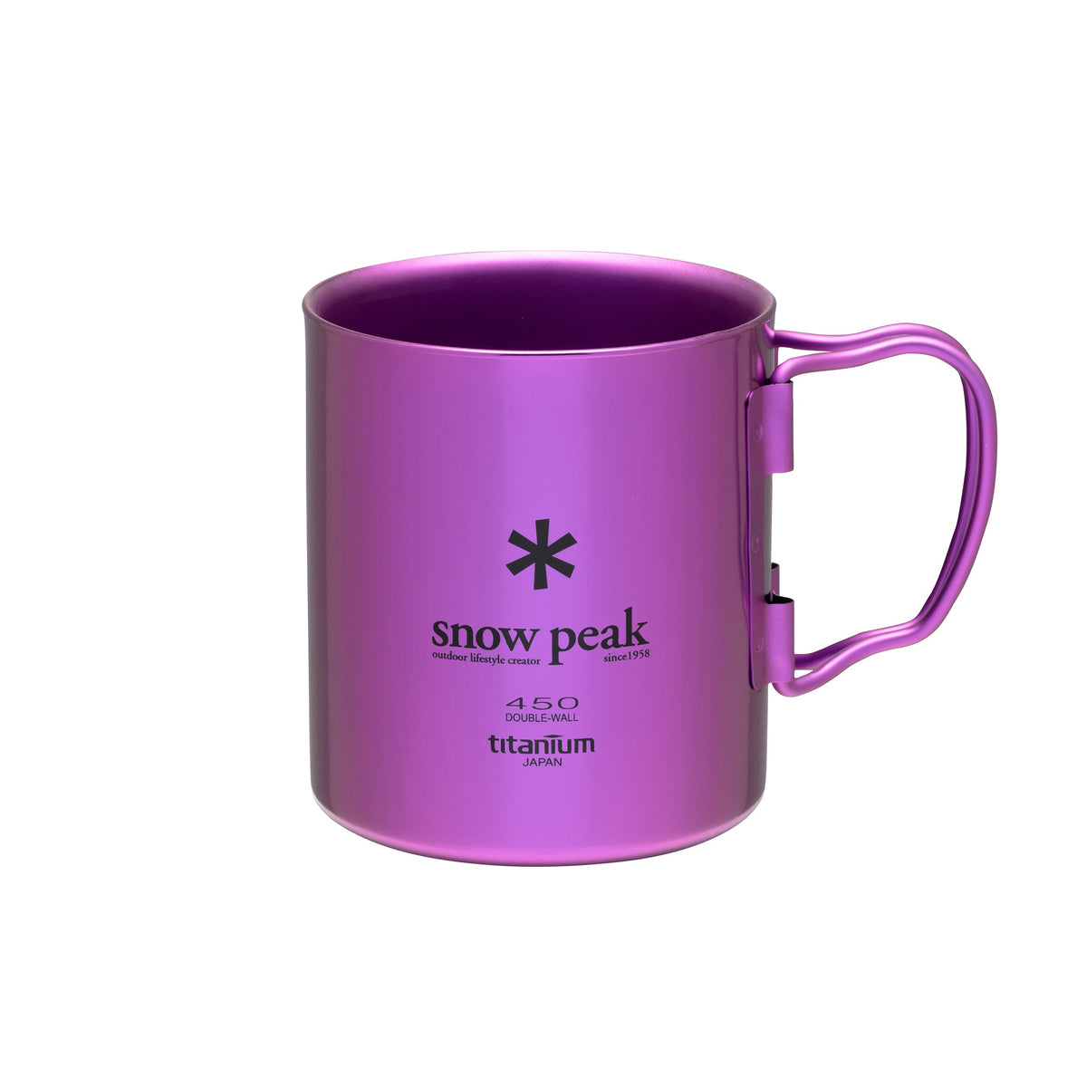 Mug titane double paroi coloré Snow Peak 450 ml