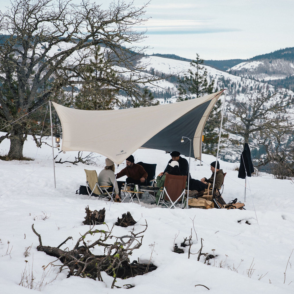 Set tarp feu de camp Snow Peak Takibi Tarp Hexa Set M