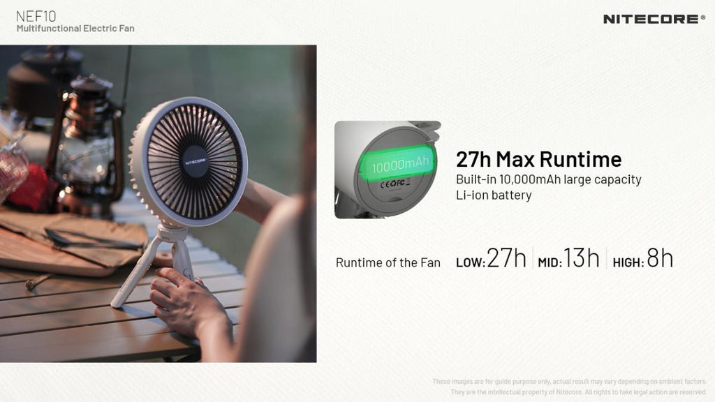 Ventilateur NEF10 – Batterie 10000mAh, LED & Powerbank OUTPOST SHOP