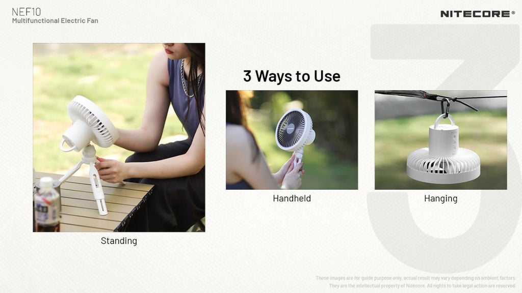 Ventilateur NEF10 – Batterie 10000mAh, LED & Powerbank OUTPOST SHOP
