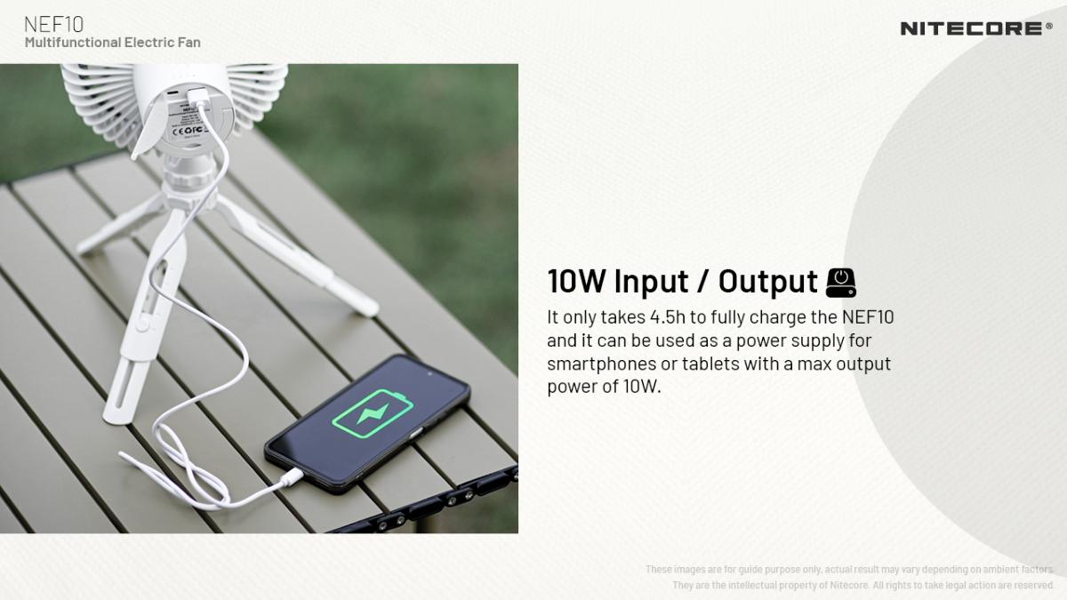 Ventilateur NEF10 – Batterie 10000mAh, LED & Powerbank OUTPOST SHOP