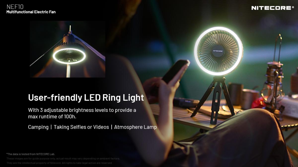 Ventilateur NEF10 – Batterie 10000mAh, LED & Powerbank OUTPOST SHOP
