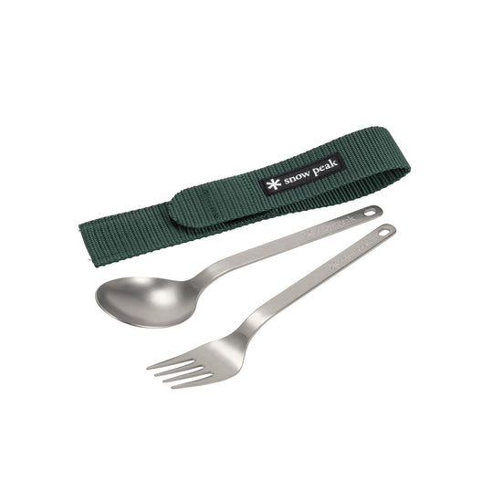Titanium Fork & Spoon Set Snow Peak
