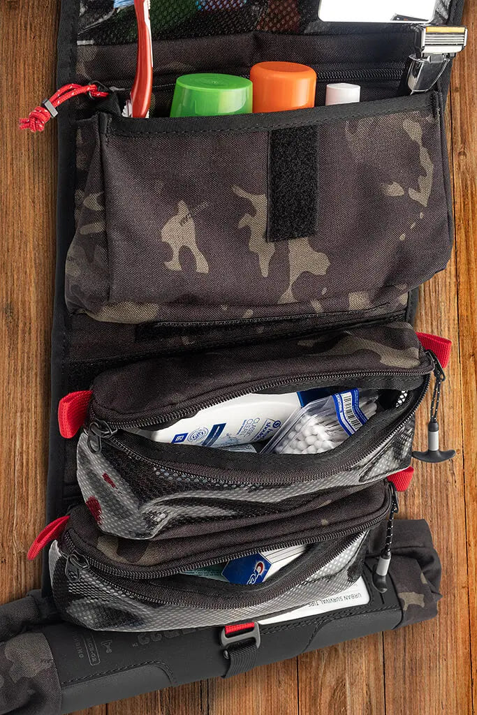 STEP 22 Gear Hedgehog Toiletry Roll Mens Toiletry Bag