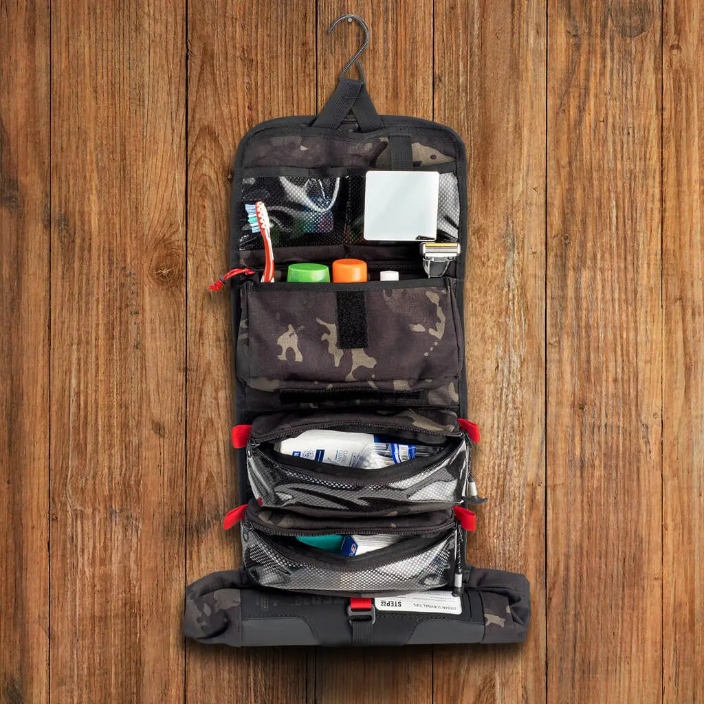 STEP 22 Gear Hedgehog Toiletry Roll Mens Toiletry Bag
