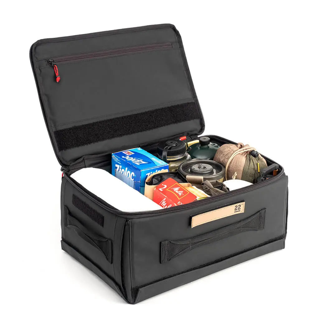 STEP 22 Gear Stingray Flat HD Box Collapsible Gear Storage Box Camp Kitchen Box