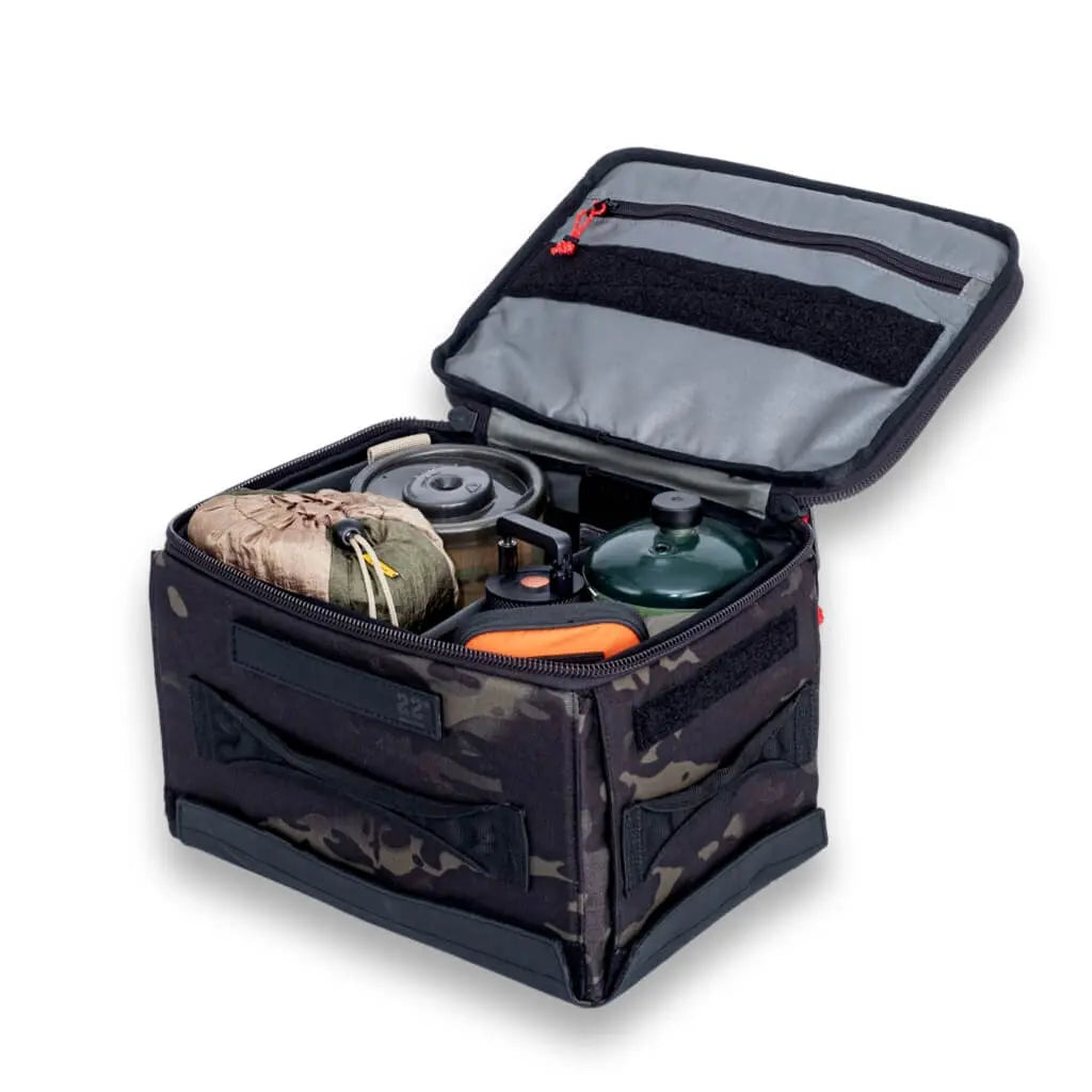 STEP 22 Gear Stingray Flat Box Mini Multicam Black Collapsible Gear Storage Camp Kitchen