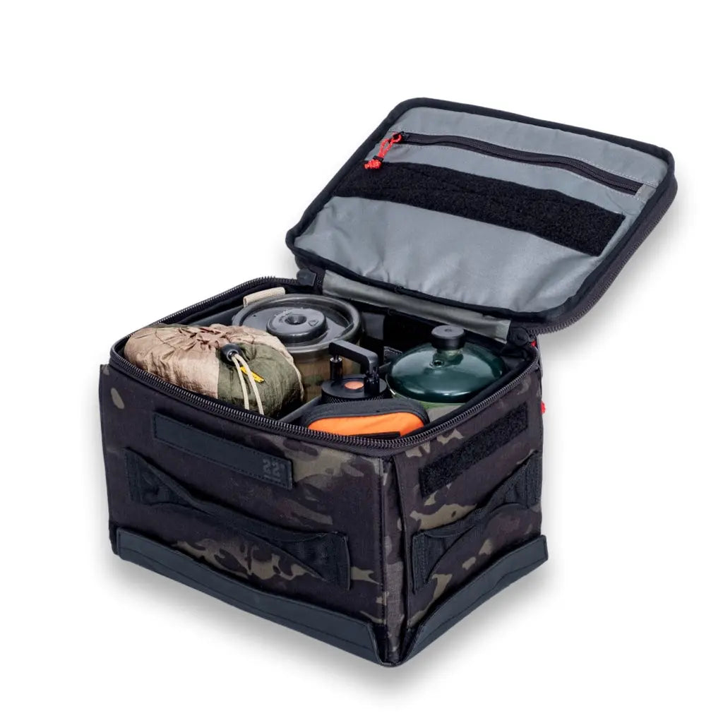 STEP 22 Gear Stingray Flat Box Mini Collapsible Gear Storage Box Camp Kitchen Box
