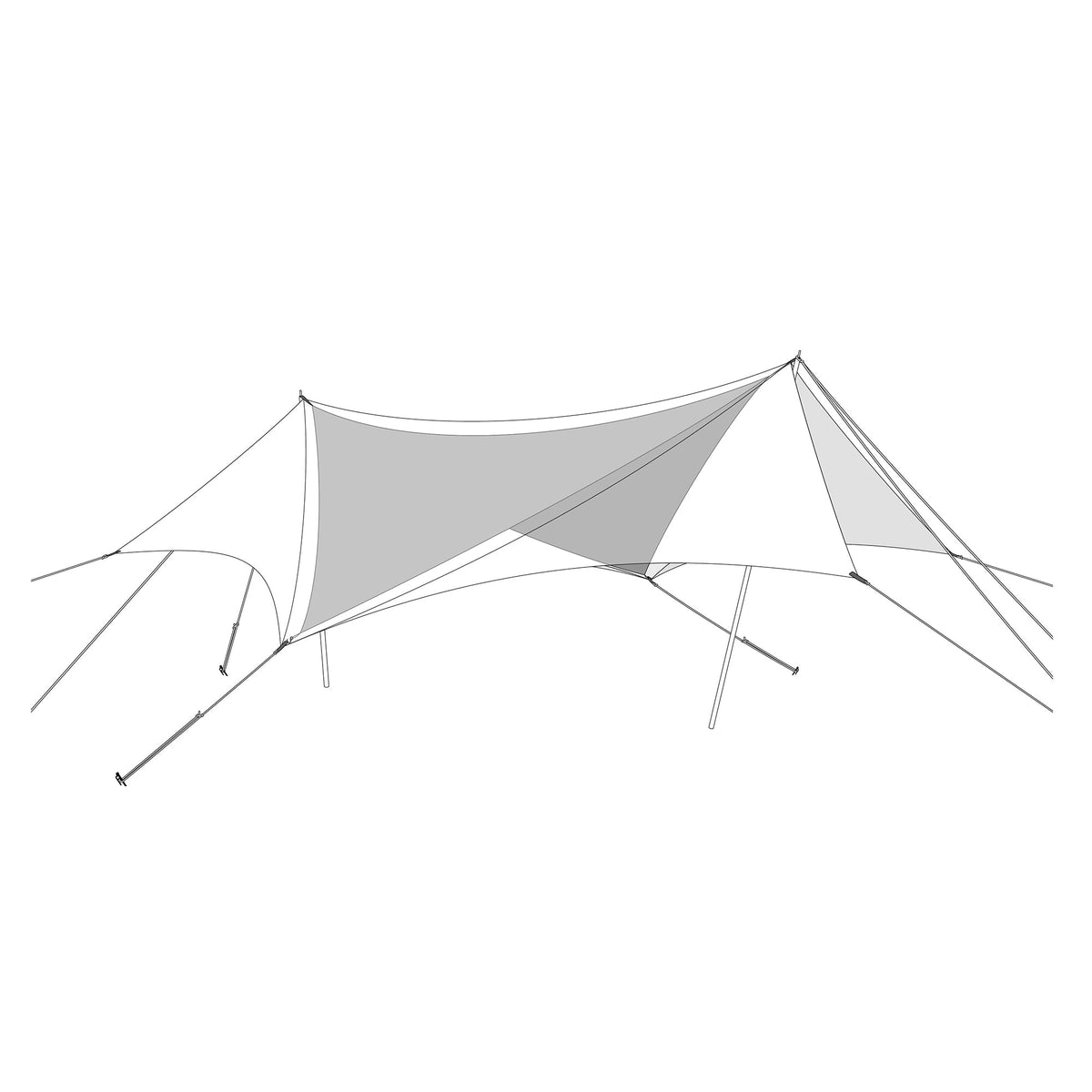 Toit ignifugé Snow Peak Takibi Inner Roof pour Hexa Evo Pro.