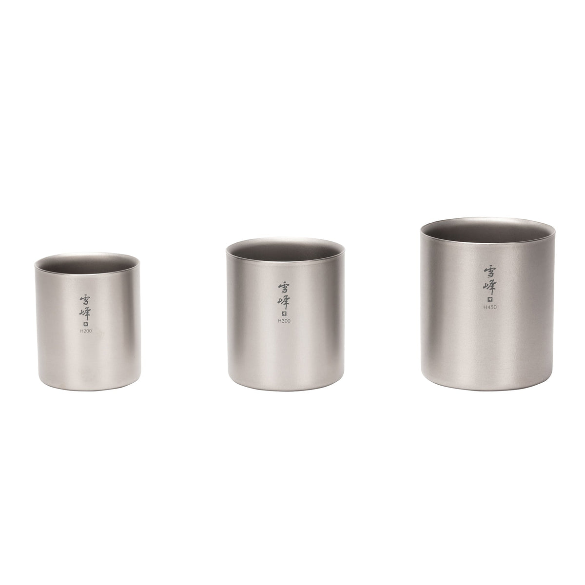 Mugs titane double paroi empilables Snow Peak H Stacking