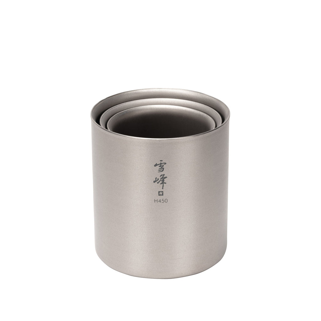 Mugs titane double paroi empilables Snow Peak H Stacking