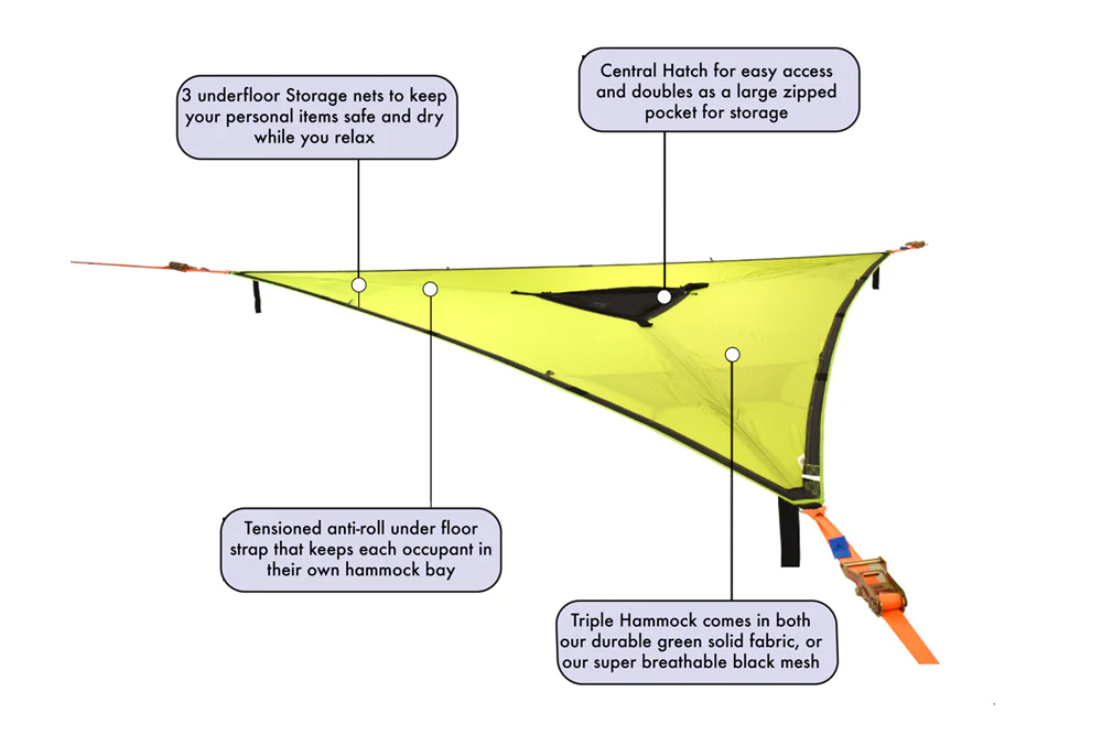 Hamac de camping géant Trillium pour 3 personnes (3.0) TENTSILE