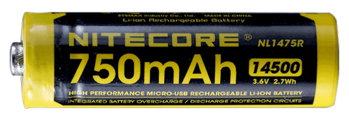 Accu 14500 Nitecore NL1475R 750 mAh micro-USB