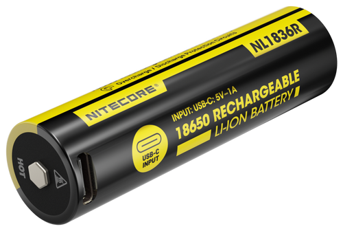Accu 18650 Nitecore NL1836R 3600 mAh USB-C