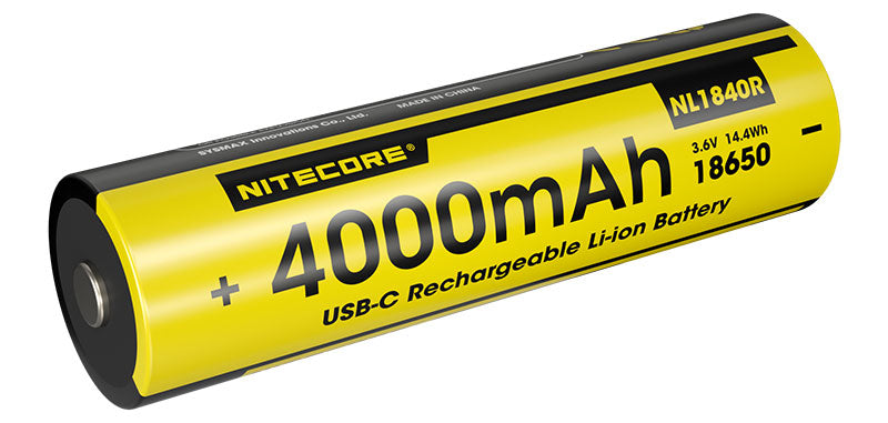 Accu 18650 Nitecore NL1840R 4000 mAh USB-C