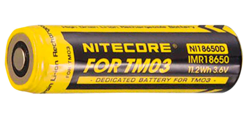 Accu 18650 tête plate Nitecore pour TM03