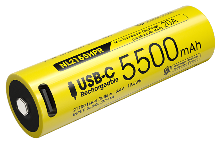 Accu 21700 Nitecore NL2155HPR 5500 mAh USB-C
