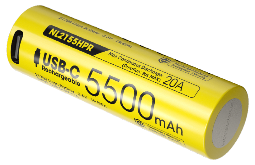 Accu 21700 Nitecore NL2155HPR 5500 mAh USB-C
