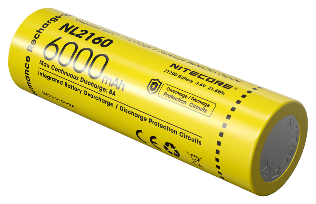 Accu 21700 Nitecore NL2160 6000 mAh USB-C