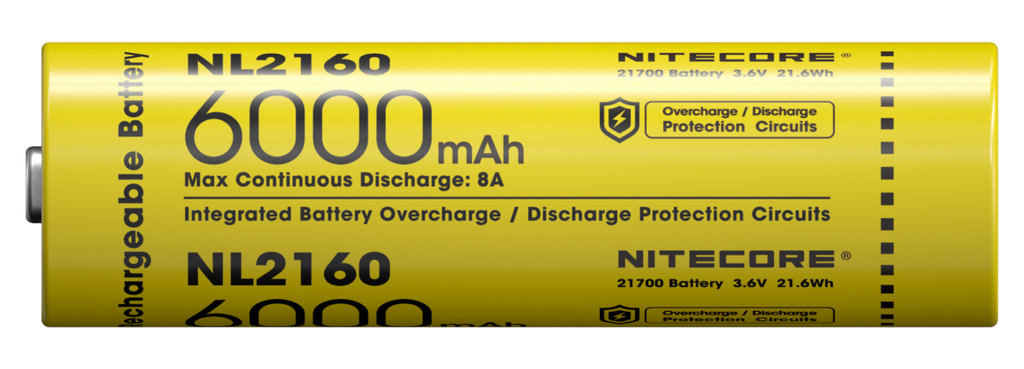 Accu 21700 Nitecore NL2160 6000 mAh USB-C