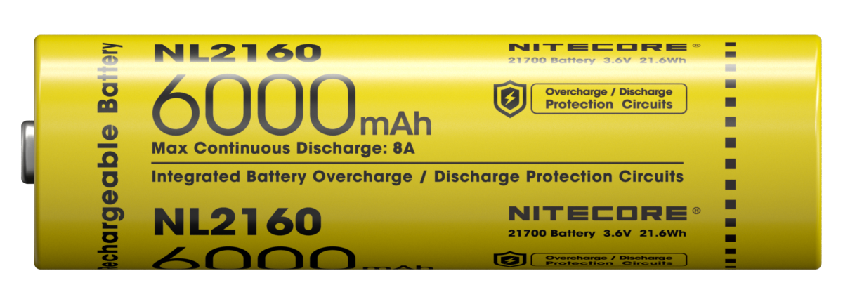 Accu 21700 Nitecore NL2160 6000 mAh USB-C
