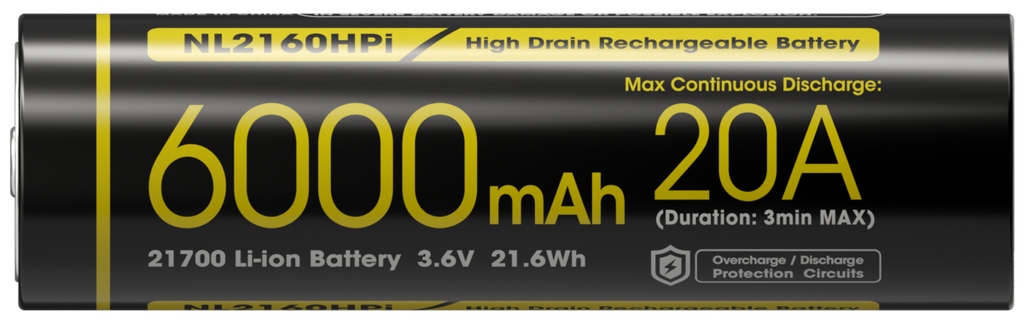 Accu 21700i Nitecore NL2160HPi 6000 mAh 20 A