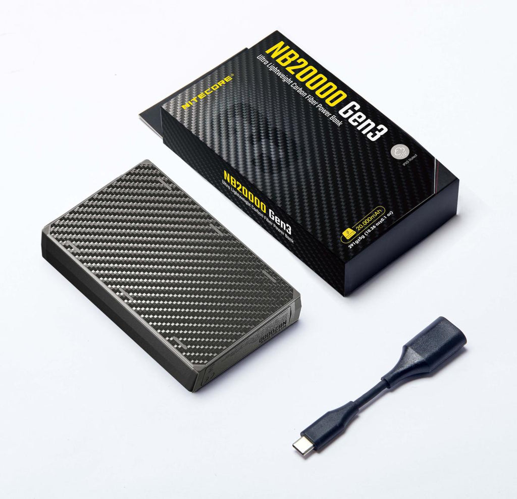 Batterie externe carbone Nitecore NB20000 Gen 3