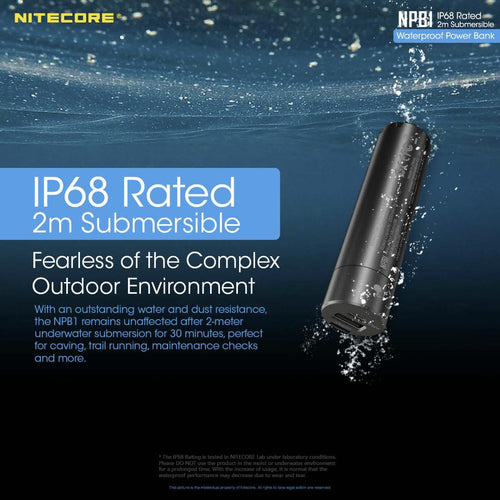 Batterie externe étanche Nitecore NPB1 5000 mAh