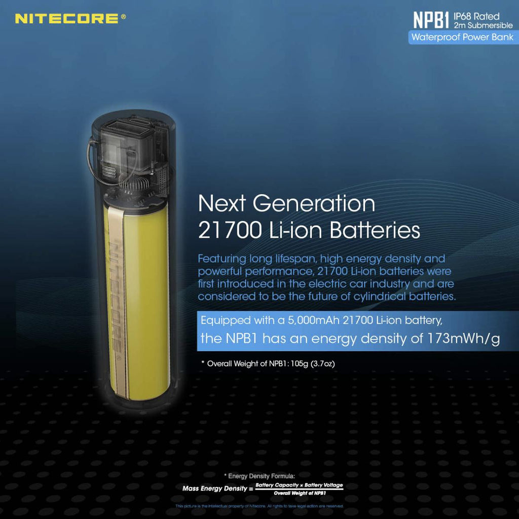 Batterie externe étanche Nitecore NPB1 5000 mAh