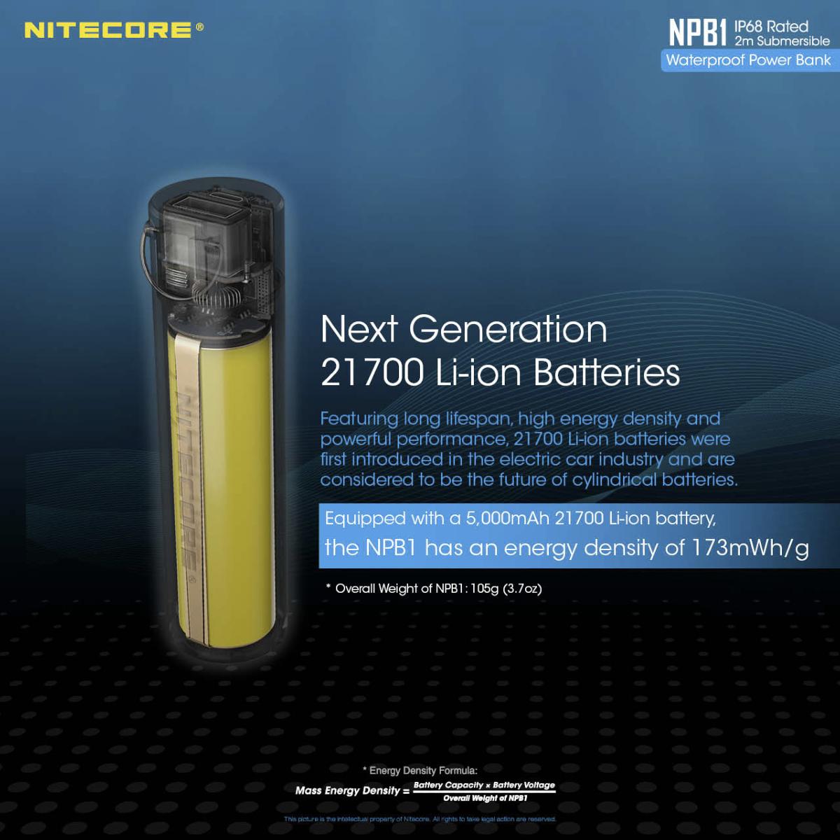 Batterie externe étanche Nitecore NPB1 5000 mAh