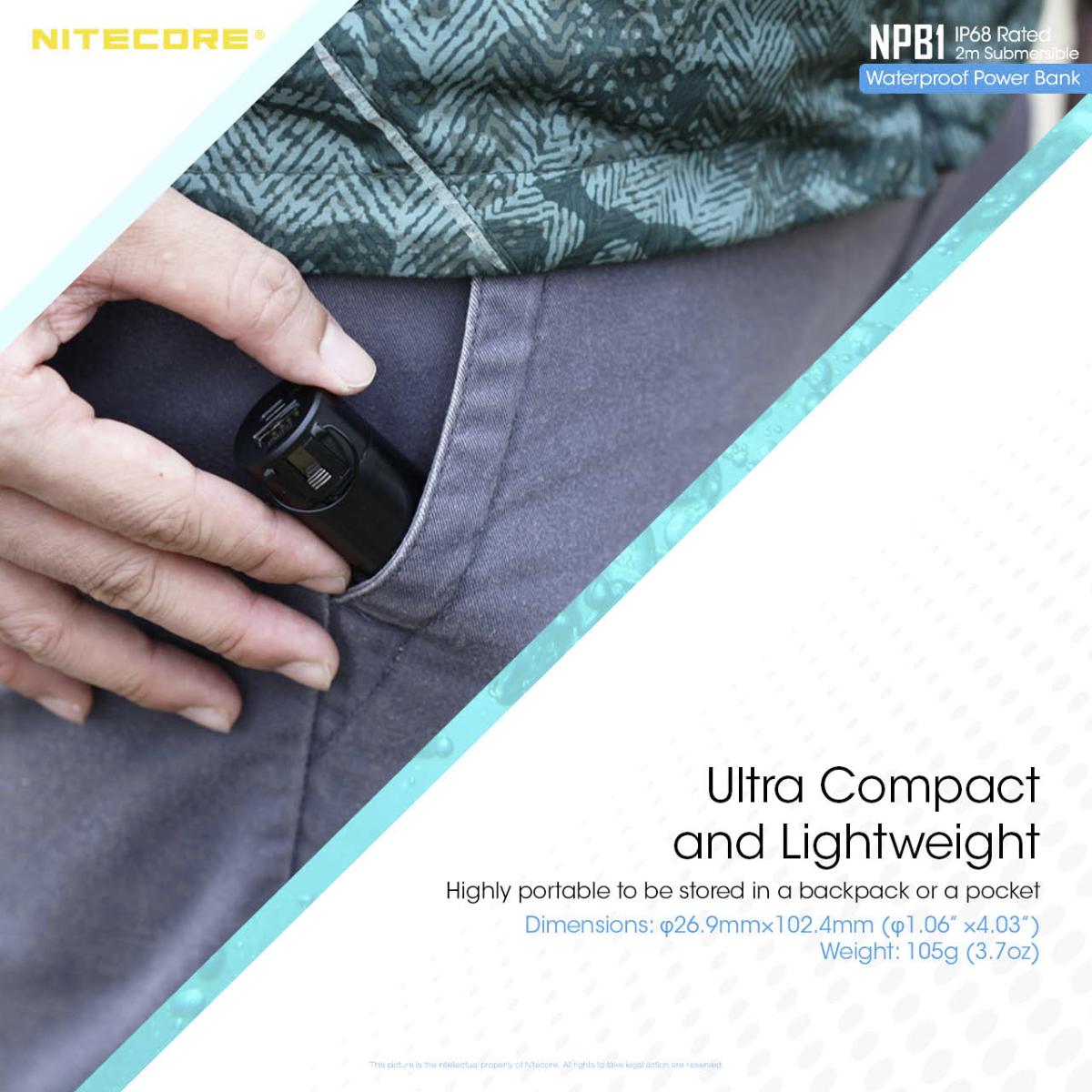Batterie externe étanche Nitecore NPB1 5000 mAh