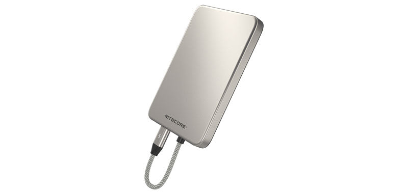 Batterie externe magnétique Nitecore Pocket 5 5000 mAh - Gris titane