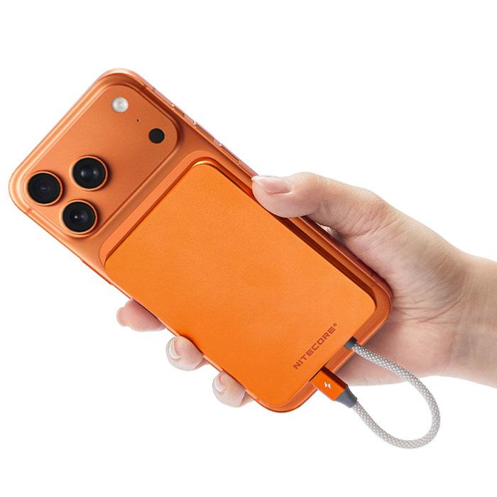 Batterie externe magnétique Nitecore Pocket 5 5000 mAh - Orange