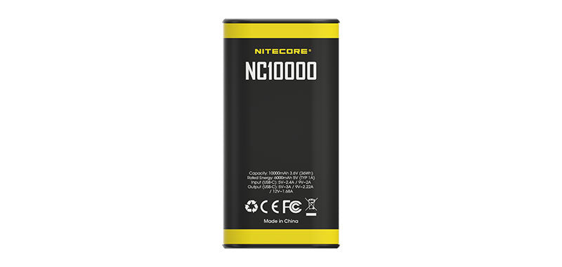 Batterie externe Nitecore NC10000 10 000 mAh avec lampe